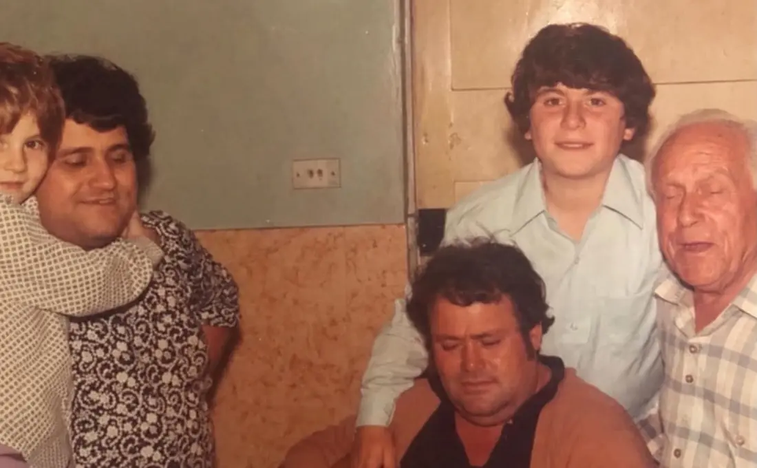 Rupert's family in the 1970s, gathered together at home
